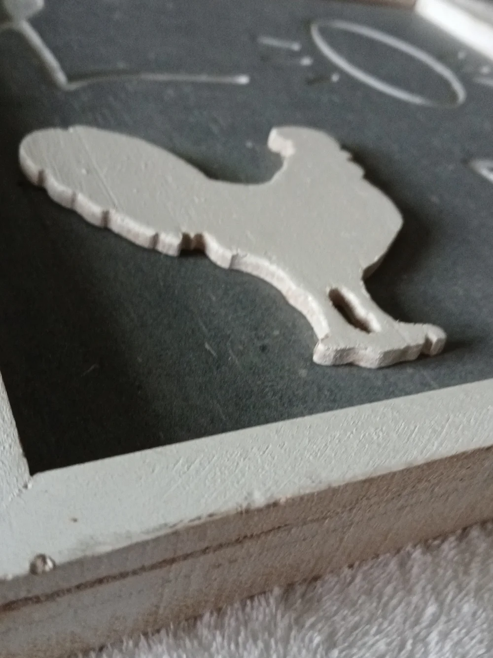 LOVE Rooster Wall Sign 🐓🐔 Gray & White Farmhouse Decor